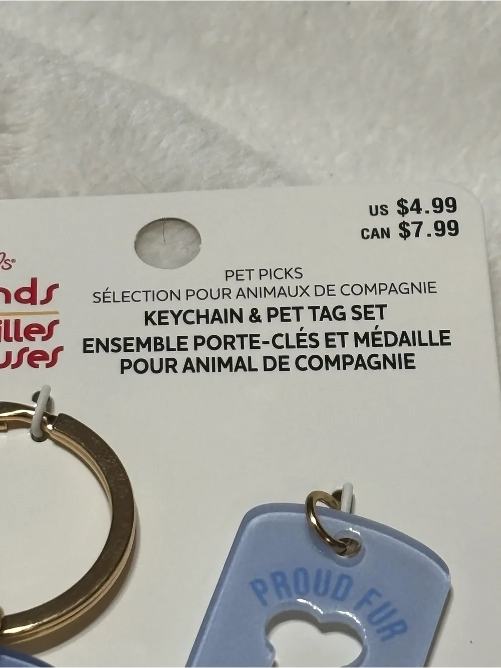 2 Proud Pet Baby Paw Keychain Sets - Light Blue